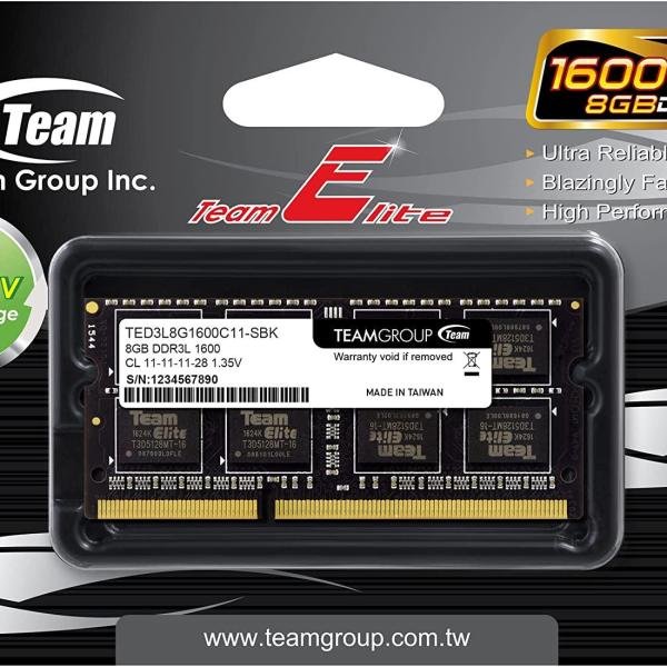 Памет Team Group Elite DDR3L - 8GB, 1600 mhz, CL11-11-11-28 1.35V