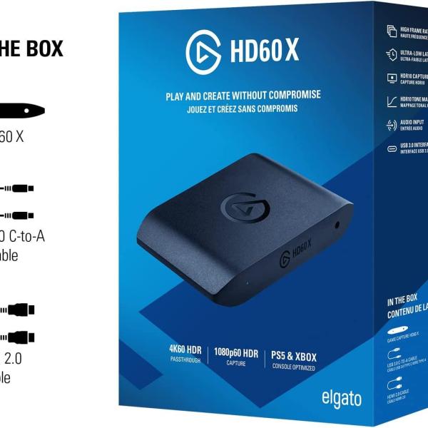 Външен кепчър ELGATO HD60 X, HDR 4K, HDMI