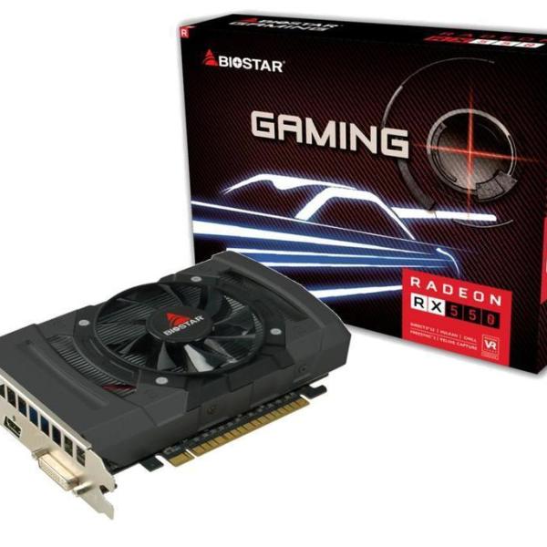 Видео карта BIOSTAR Radeon RX550, 4GB, GDDR5, 128 bit, DVI-I, HDMI, DisplayPort, PCI Express 3.0 x16