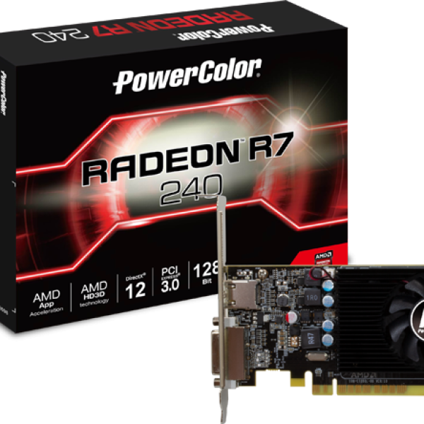 Видеокарта PowerColor AMD Radeon R7 240 4GB 128BIT GDDR5