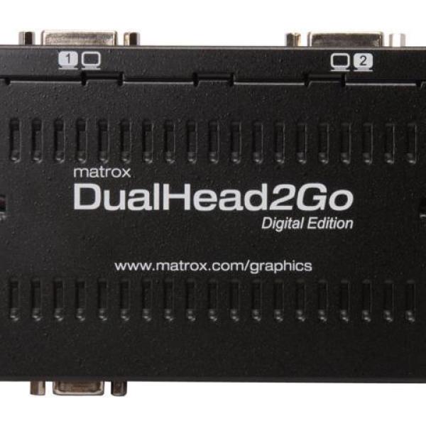 Външен мулти-дисплей адаптер Matrox D2G-A2D-IF за едновременна работа на 2 монитора с VGA вход