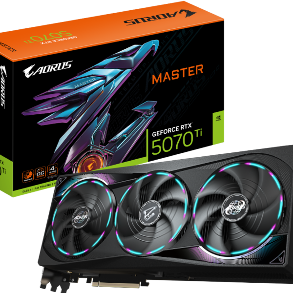 Видео карта GIGABYTE AORUS RTX 5070 TI MASTER 16GB GDDR7