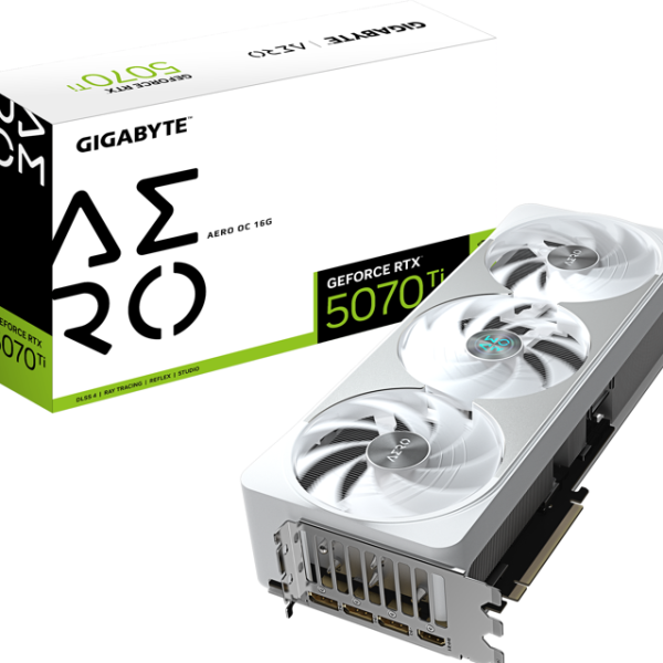 Видео карта GIGABYTE RTX 5070 TI AERO OC 16GB GDDR7