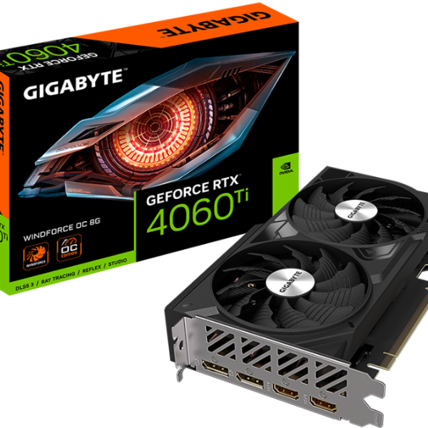 Видео карта GIGABYTE RTX 4060 TI WF OC 8GB GDDR6