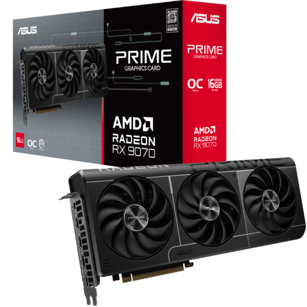 Видео карта ASUS PRIME RADEON RX 9070 OC 16GB GDDR6