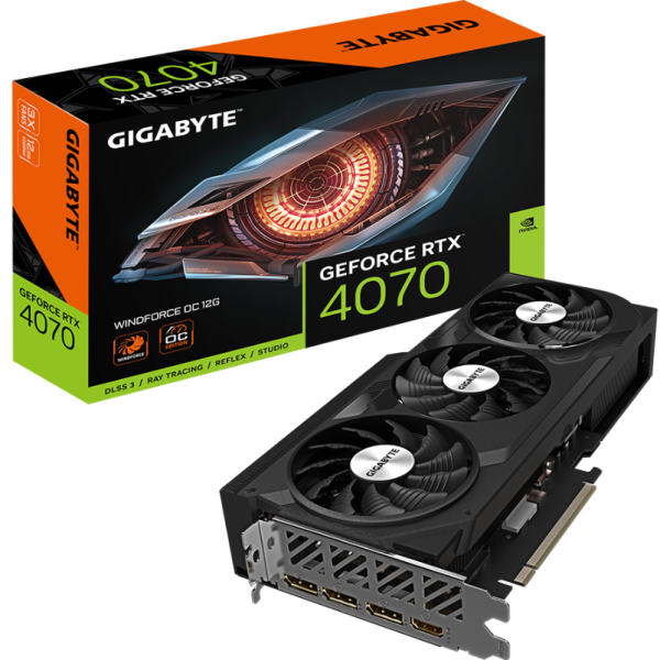 Видео карта GIGABYTE RTX 4070 WINDFORCE OC 12GB GDDR6X