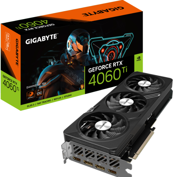 Видео карта GIGABYTE RTX 4060 TI GAMING OC 16GB GDDR6