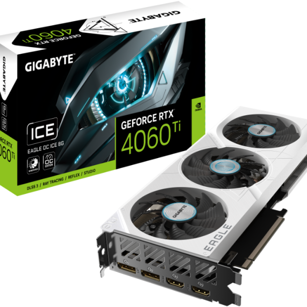 Видео карта GIGABYTE RTX 4060 TI EAGLE OC ICE 8GB GDDR6