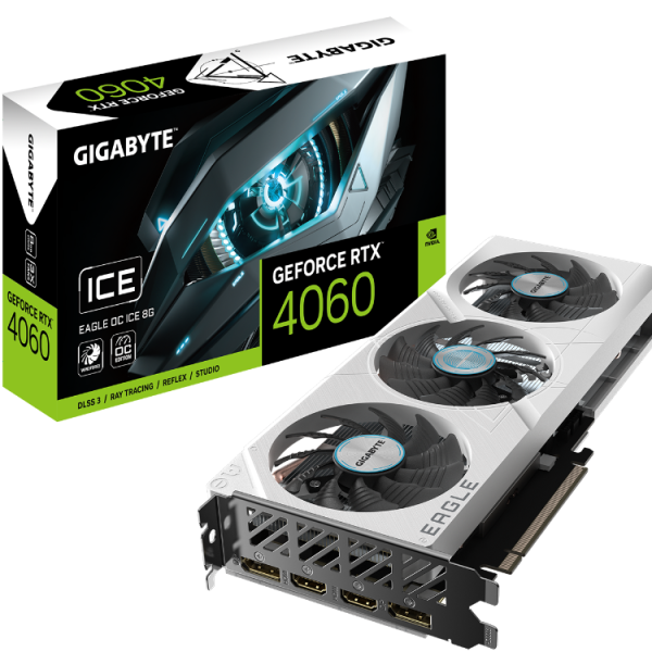 Видео карта GIGABYTE RTX 4060 EAGLE OC ICE